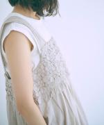 ハンドスモッキングコットンポプリン　サロペット